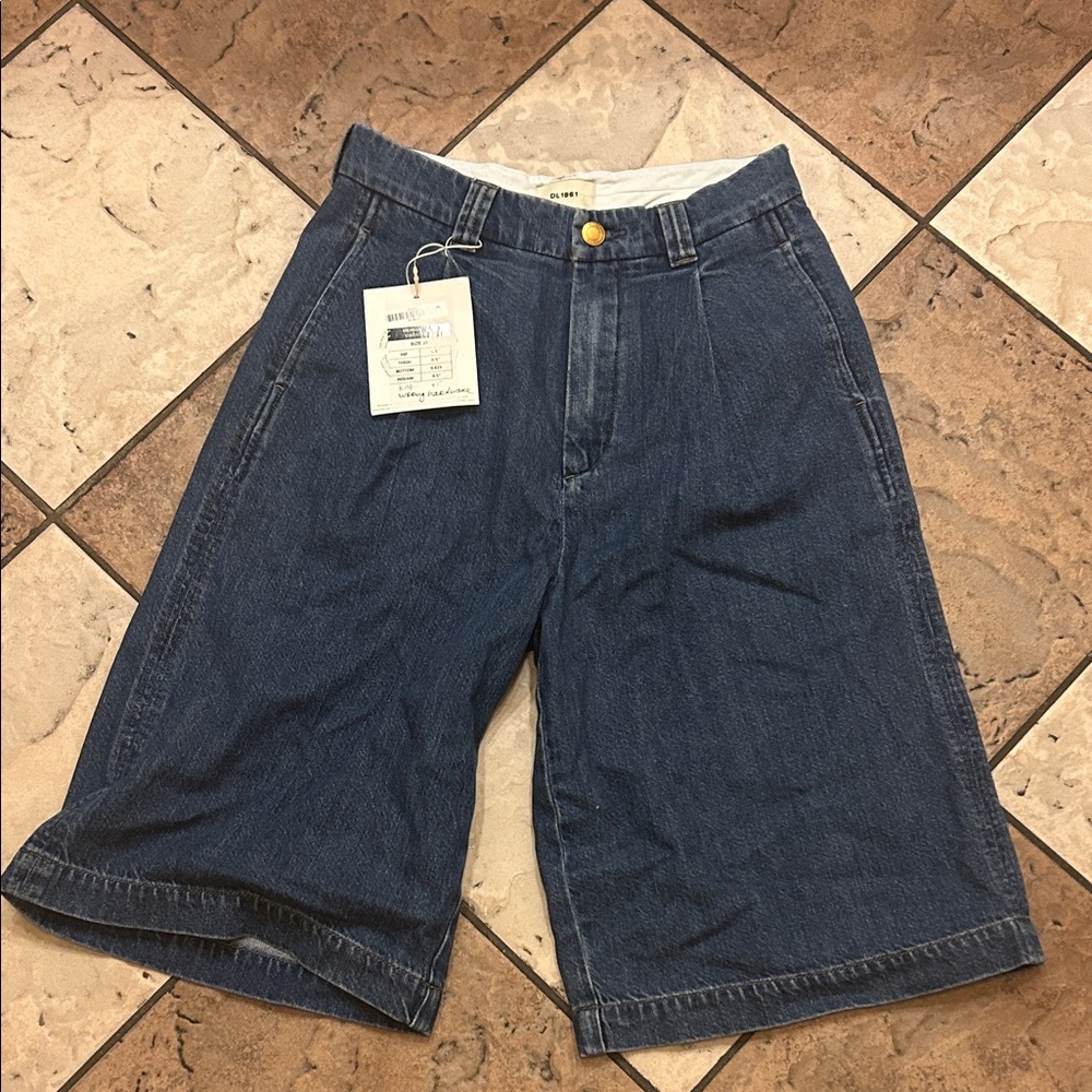 DL1961 Hepburn short . Spring 26. Deep Blue Jean Shorts
